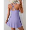 imageB2prity One Piece Swimdress Swimsuits for Women Tummy Control Swim Dress Cute Modest Skirt Bathing SuitPurple