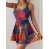 imageB2prity One Piece Swimdress Swimsuits for Women Tummy Control Swim Dress Cute Modest Skirt Bathing SuitPurple Black Print