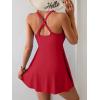 imageB2prity One Piece Swimdress Swimsuits for Women Tummy Control Swim Dress Cute Modest Skirt Bathing SuitRed