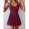 imageB2prity One Piece Swimdress Swimsuits for Women Tummy Control Swim Dress Cute Modest Skirt Bathing SuitWine Red