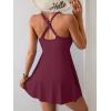 imageB2prity One Piece Swimdress Swimsuits for Women Tummy Control Swim Dress Cute Modest Skirt Bathing SuitWine Red