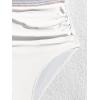 imageB2prity One Piece Swimsuit for Women Tummy Control V Neck Bathing Suit Color Block High Waisted Cutout SwimwearWhite