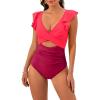 Rose Red Color Block