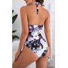 imageB2prity Womens Slimming One Piece Swimsuits Tummy Control Bathing Suit Halter Swimwear for Big Busted Curvy WomanZ117