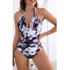 imageB2prity Womens Slimming One Piece Swimsuits Tummy Control Bathing Suit Halter Swimwear for Big Busted Curvy WomanZ117