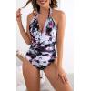 imageB2prity Womens Slimming One Piece Swimsuits Tummy Control Bathing Suit Halter Swimwear for Big Busted Curvy WomanZ117