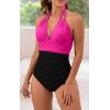 imageB2prity Womens Slimming One Piece Swimsuits Tummy Control Bathing Suit Halter Swimwear for Big Busted Curvy WomanZ94