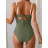 imageB2prity Womens Underwire One Piece Swimsuits Tummy Control Bathing Suits Push Up Swim Suit Color Block SwimwearArmy Green  White