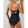 imageB2prity Womens Underwire One Piece Swimsuits Tummy Control Bathing Suits Push Up Swim Suit Color Block SwimwearBlack  Stripe