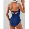 imageB2prity Womens Underwire One Piece Swimsuits Tummy Control Bathing Suits Push Up Swim Suit Color Block SwimwearNavy Blue  Blue Stars