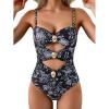 Black White Floral Print