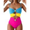 Blue Yellow Hot Pink