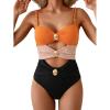 Orange Pink Black Ribbed