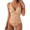 Orange White Print