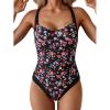 Black Floral Print and Black Block
