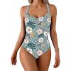 Green Floral Print(grey Blue Straps)