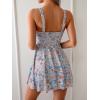 imageB2prity One Piece Swimdress Swimsuit for Women Tummy Control Wrap Swim Dress Modest Ruched Skirt Bathing SuitOrange Floral Print