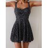 imageB2prity One Piece Swimdress Swimsuit for Women Tummy Control Wrap Swim Dress Modest Ruched Skirt Bathing SuitPolka Dots