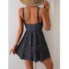imageB2prity One Piece Swimdress Swimsuit for Women Tummy Control Wrap Swim Dress Modest Ruched Skirt Bathing SuitPolka Dots