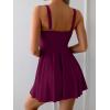 imageB2prity One Piece Swimdress Swimsuit for Women Tummy Control Wrap Swim Dress Modest Ruched Skirt Bathing SuitWine Red