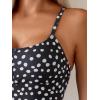 imageB2prity One Piece Swimsuit for Women Tummy Control Retro Bathing Suit Button Up Slimming SwimwearBlack Polka Dot