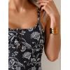 imageB2prity One Piece Swimsuit for Women Tummy Control Retro Bathing Suit Button Up Slimming SwimwearBlack White Print