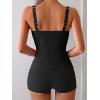 imageB2prity Womens Tankini Swimsuit Tummy Control Ruched Two Piece Bathing Suit Push Up Modest Swim Suits with ShortsBlack