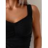 imageB2prity Womens Tankini Swimsuit Tummy Control Ruched Two Piece Bathing Suit Push Up Modest Swim Suits with ShortsBlack leopard Print