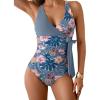 Grey Blue Floral
