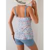 imageB2prity Tankini Swimsuits for Women Tummy Control Two Piece Modest Bathing Suits Floral Skirt Top with BoyshortsOrange Floral