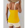 imageB2prity Tankini Swimsuits for Women Tummy Control Two Piece Modest Bathing Suits Floral Skirt Top with BoyshortsWhite  Yellow