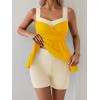 imageB2prity Tankini Swimsuits for Women Tummy Control Two Piece Modest Bathing Suits Floral Skirt Top with BoyshortsWhite  Yellow