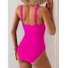 imageB2prity Womens Mesh One Piece Swimsuit Tummy Control Sexy Bathing Suit Push Up Swim Suit Slimming SwimwearHot Pink