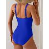 imageB2prity Womens Mesh One Piece Swimsuit Tummy Control Sexy Bathing Suit Push Up Swim Suit Slimming SwimwearRoyal Blue