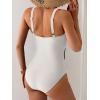 imageB2prity Womens Mesh One Piece Swimsuit Tummy Control Sexy Bathing Suit Push Up Swim Suit Slimming SwimwearWhite and Black