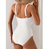 imageB2prity Womens Mesh One Piece Swimsuit Tummy Control Sexy Bathing Suit Push Up Swim Suit Slimming SwimwearWhite black