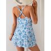 imageB2prity One Piece Swimdress Swimsuits for Women Tummy Control Swim Dress Cute Modest Skirt Bathing SuitBlue Floral