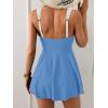 imageB2prity Womens One Piece Swimdress Swimsuit Tummy Control Swim Dress Slimming Modest Bathing Suit Color Block SwimwearSky Blue  White
