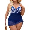 Leaf Print  Navy Blue