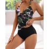 imageB2prity Halter Tankini Swimsuit for Women Tummy Control Two Piece Bathing Suit with Shorts