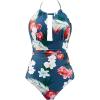 imageB2prity Womens Slimming One Piece Swimsuits Tummy Control Bathing Suit Halter Swimwear for Big Busted Curvy WomanA14