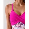 imageB2prity Womens One Piece Swimsuits Tummy Control Front Cross Bathing Suits Tie Back Slimming V Neck SwimwearPurple  Purple Floral