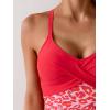 imageB2prity Womens One Piece Swimsuits Tummy Control Front Cross Bathing Suits Tie Back Slimming V Neck SwimwearRed  Red Leopard Print