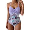 Purple  Purple Green Floral