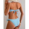 image:imageB2prity Two Piece Bikini Set Swimsuit for Women Adjustable Tie Back Customizable Fit Bathing Suit Double Lined Resort WearSky Blue