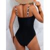 image:imageB2prity Womens One Piece Swimsuit Tummy Control Slimming Bathing Suit Color Block Swimwear Ruched Swim SuitBlack  Leopard Print